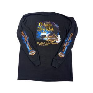 Vintage Harley Davidson Lightning Flame Long Sleeve Men's 2XL EUC Like New!